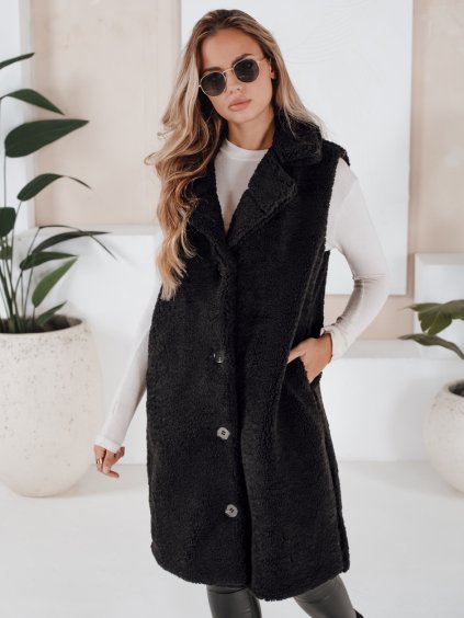(Veľ. 2XL) Čierna teddy vesta BALLA