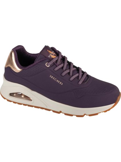 Fialové dámske tenisky Skechers Uno-Shimmer Away