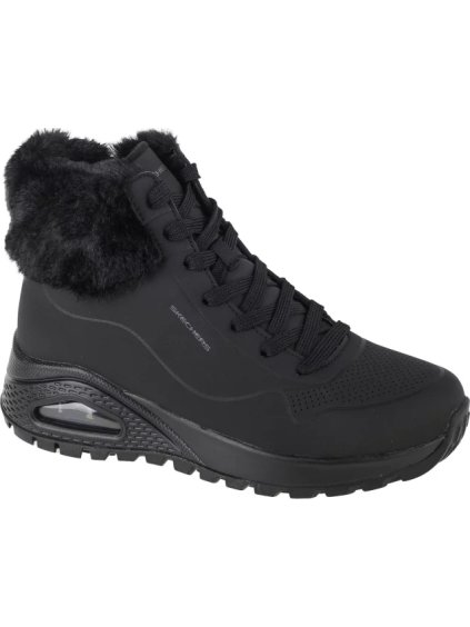 Čierne dámske členkové tenisky Skechers Uno Rugged - Fall Air