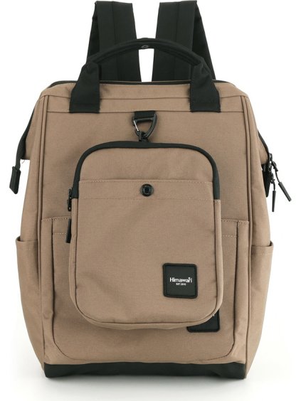 Himawari Svetlohnedý dámsky cestovný batoh s vreckom na prenosné zariadenie