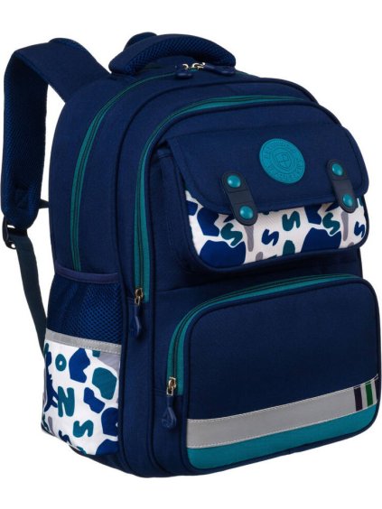 Peterson Modro-ružový školský plecniak s ergonomickými popruhmi