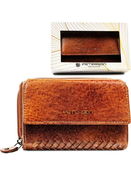 Peterson Elegantná dámska hnedá peňaženka Y776