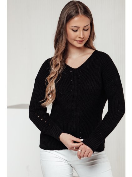 Čierny dámsky sveter MONAVIA