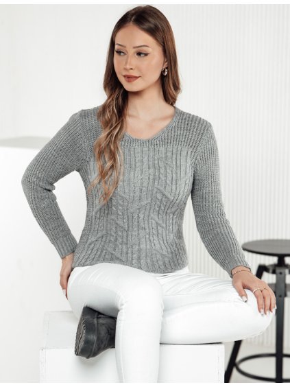 Svetlosivý dámsky sveter LAVIRTA