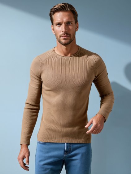 Béžový pánsky štýlový sveter