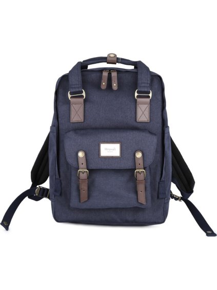 Himawari Priestranný tmavomodrý plecniak s vreckom na notebook