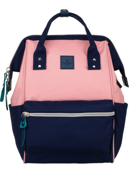 Peterson Ružovo-modrý mestský batoh s vreckami a USB portom