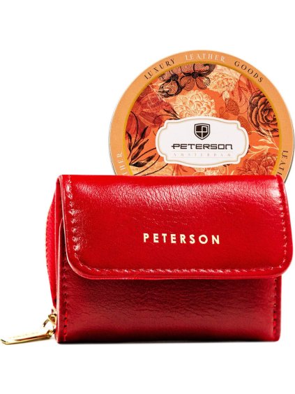Peterson Červená malá dámska peňaženka s RFID Y764