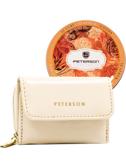 Peterson Smotanová dámska lakovaná peňaženka so zlatým kovaním Y757