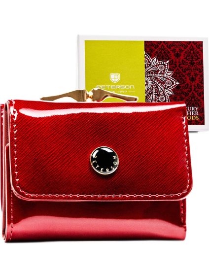 Peterson Dámska červená lakovaná peňaženka Y749