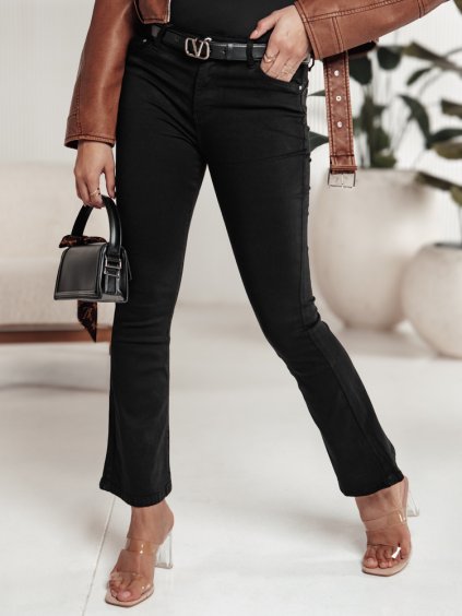 Čierne dámske džínsy do zvonu FREEREX