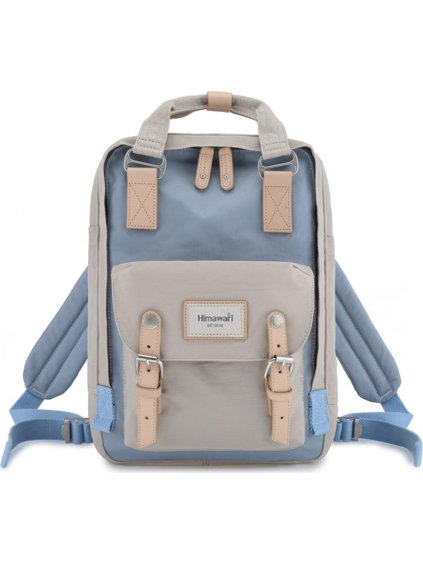 Himawari Béžovo-modrý štýlový dámsky batoh s priehradkou na notebook