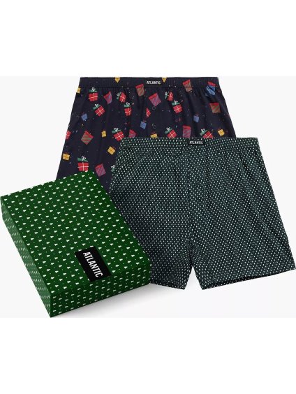 Sada 3 bavlnených trenírok s vianočným vzorom Atlantic