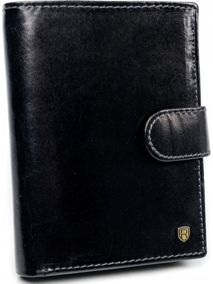 Rovicky Čierna pánska kožená peňaženka so zapínaním L245