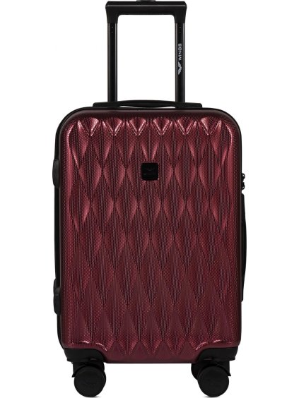 Vínový cestovný kufor s krúteným vzorom GOLDEN EAGLE veľ. S