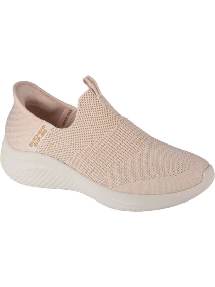 Béžové slip-on tenisky Skechers Ultra Flex 3.0 - Cozy Streak