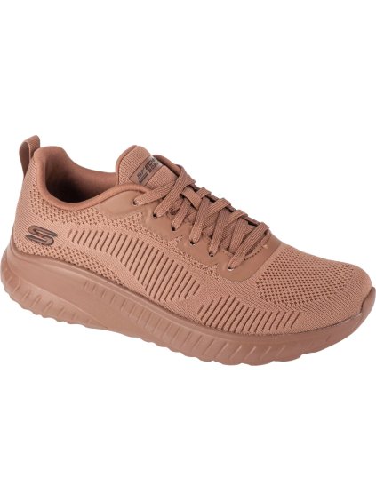 Hnedé dámske tenisky Skechers Bobs Squad Chaos - Face Off