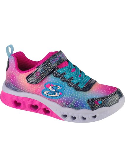 Farebné dievčenské svietiace tenisky Skechers Flutter Heart Lights