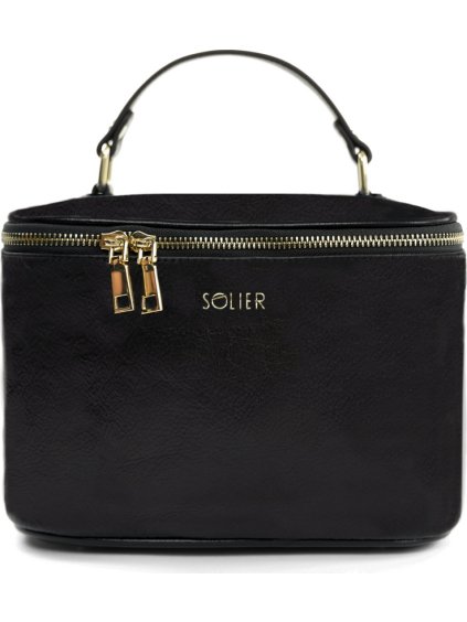 SOLIER Čierna kozmetická taška