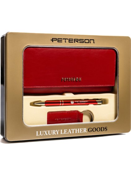 Peterson Darčeková sada s červenou peňaženkou Q030