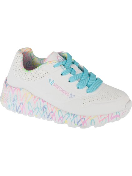 Biele dievčenské tenisky Skechers Uno Lite