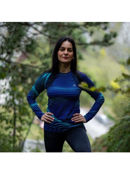 Tyrkysové dámske tričko s originálnou potlačou