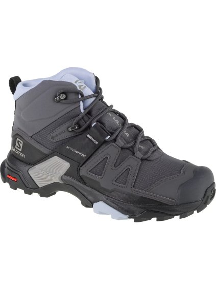 Sivé dámske outdoorové topánky Salomon X Ultra 4 Mid GTX W