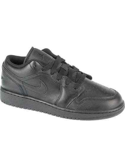 Čierne chlapčenské tenisky Air Jordan 1 Low GS