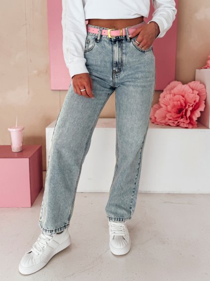 Dámske modré mom fit džínsy MERTINE