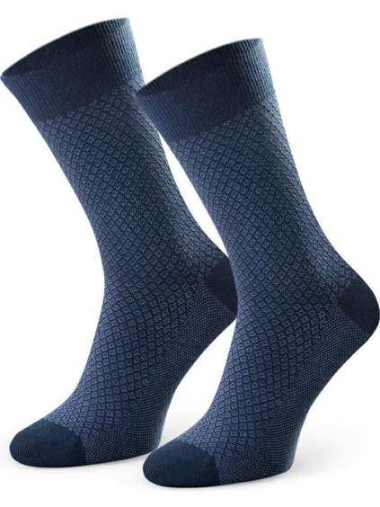 Tmavomodré pánske vysoké ponožky Art.011