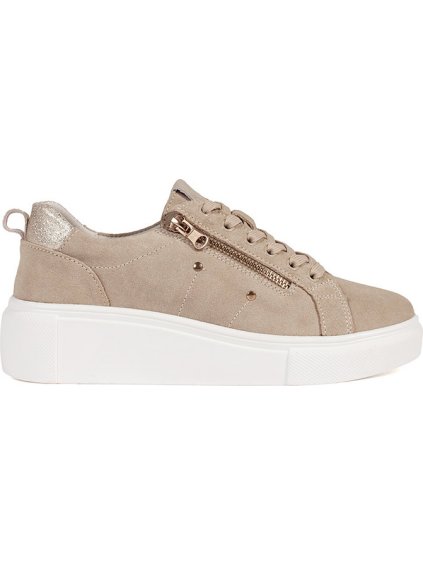 Béžové sneakersy na hrubej podrážke