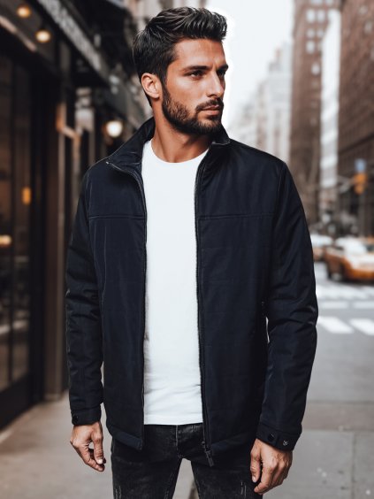 Tmavomodrá pánska prechodná bunda