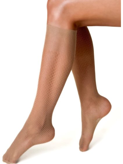 Dámske podkolienky z prelamovanej pleteniny Veneziana Magica (Veľkosť ONE SIZE, Barva čierna)