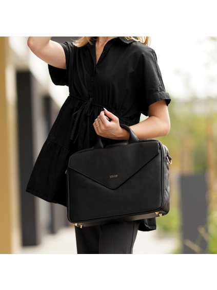 Elegantná čierna dámska taška na notebook