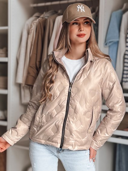 Dámska béžová prechodná obojstranná bunda SYLVIAN