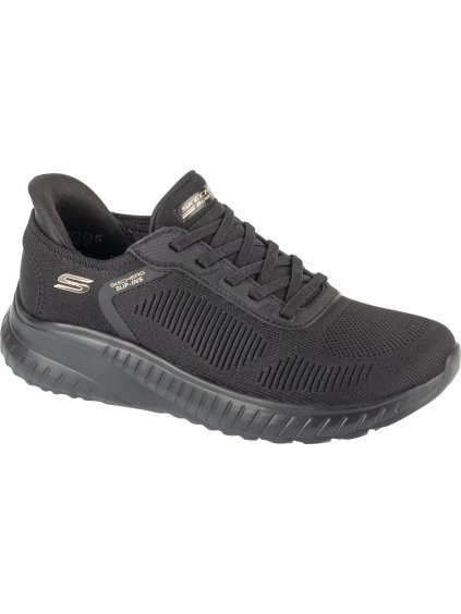 Čierne dámske tenisky Skechers Slip-Ins: BOBS Šport Squad Chaos - Current Muse