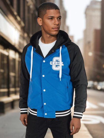 Modro-čierna pánska obojstranná bombera