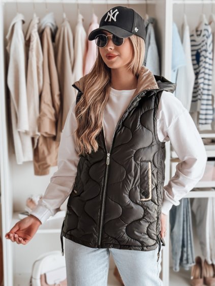 Čierna dámska prešívaná vesta VESOLITA