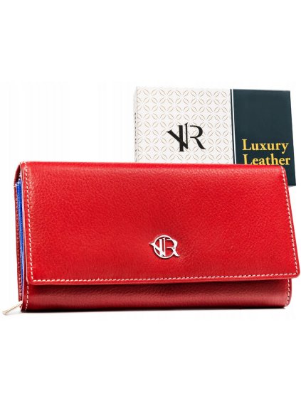 Rovicky červená veľká kožená peňaženka V326