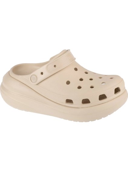 Béžové nazuváky na platforme Crocs Classic Crush Clog