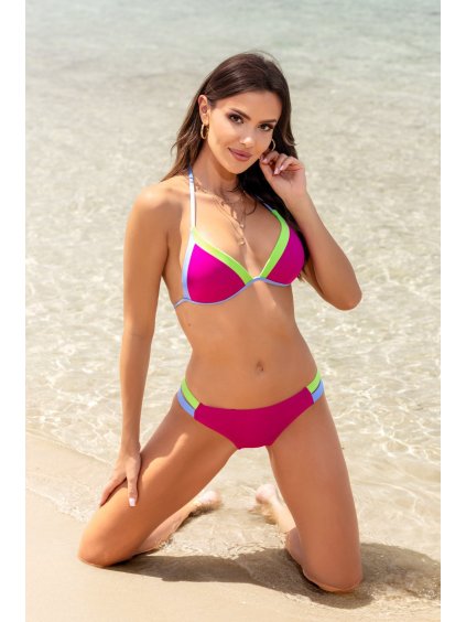Fuchsiové bikiny s nízkym strihom nohavičiek Casablanca