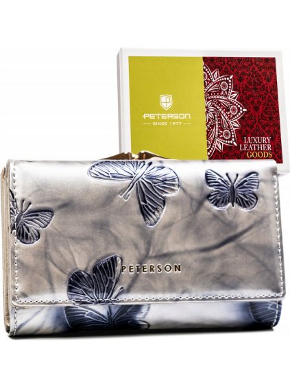 Peterson Strieborná peňaženka - motýliky Y574