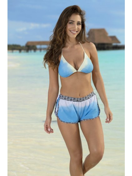 Modré plavky so šortkovým spodkom Palm