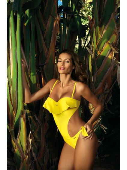 Žlté monokiny s volánom Carmen Amarillis