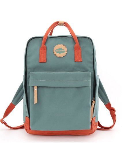 Himawari Tyrkysovo-tehlový priestranný mestský batoh