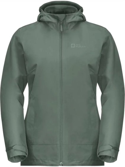 Tmavozelená dámska bunda 3v1 Jack Wolfskin Moonrise 3in1 Jkt W (Veľkosť L)