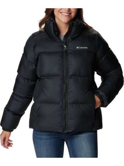 Čierna dámska zimná prešívaná bunda Columbia Puffect II Full Zip Jacket
