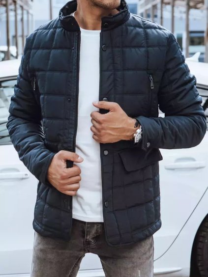 (Veľ. 2XL) Tmavomodrá prešívaná bunda