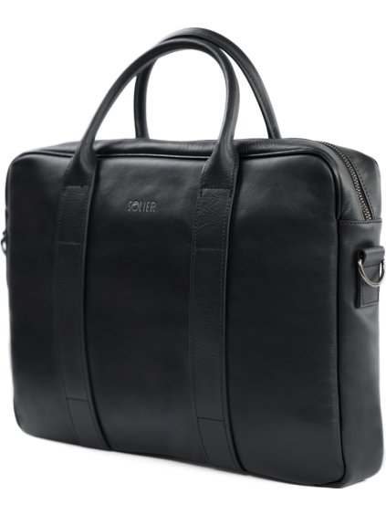 Pánska kožená čierna taška Solier