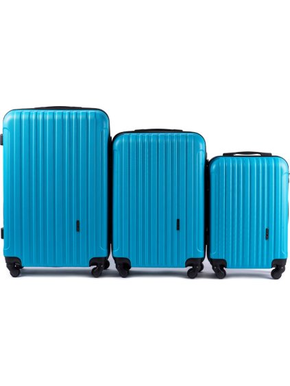 Tyrkysová sada troch cestovných kufrov FLAMINGO